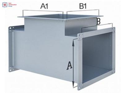 Тройник воздуховода прямоугольного сечения